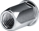 GOEBEL® - 250 x Blindklinkmoeren M 4 - Staal [ AISI 1008 ] Verzinkt (Ø x L) 6,0 mm x 11,5 mm - Vlakke kop Zeskant schacht - Schacht einde Open - GO-NUT - 7550400100 - Linkmoeren - Klinkmoeren - Blindmoeren