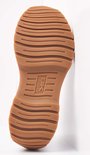 Onderkant van een witte hoge sneaker met bruine profielzool en 'BK British Knights' logo.