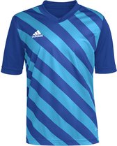 adidas - Entrada 22 GFX Jersey Youth - Blauwe voetbalshirt-128