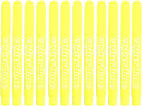 Colortime stift, 5 mm lijn, citroengeel, 12 stuks