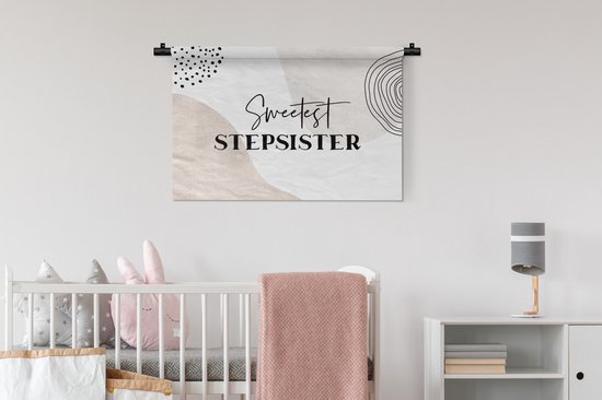 Tapisserie - Tapisserie - Citation - Soeur - Amour - Demi-soeur - 90x60 cm - Tapisserie