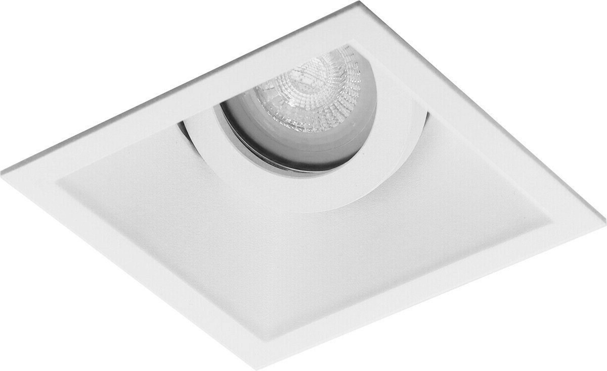 Premium Inbouwspot Ludgar Wit Verdiepte vierkante spot Koel Wit (4000K) Met Philips LED