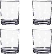 HAES DECO - Waterglas, Drinkglas set van 4 glazen - inhoud glas 230 ml - formaat glas Ø 7x9 cm - Waterglazen, Drinkglazen