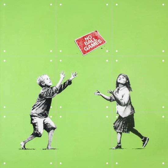 IXXI No Ball Games - Banksy - Wanddecoratie - 60 x 60 cm