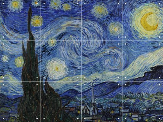 IXXI De Sterrennacht - Vincent van Gogh - Wanddecoratie - 60 x 80 cm