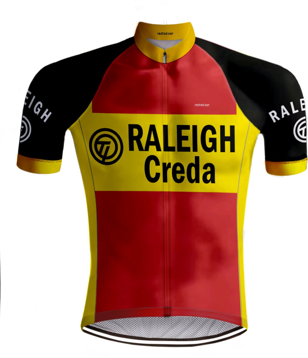 Retro Wielershirt TI-Raleigh rood - REDTED - M