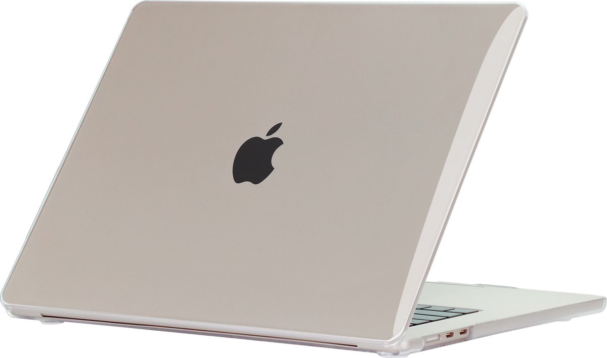 Lunso - Geschikt voor MacBook Air 15 inch (2023) - cover hoes - Glanzend Transparant - Vereist model A2941