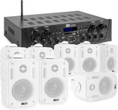 Système de son avec Bluetooth - Amplificateur audio 4 zones PV240BT + 8 haut-parleurs BGO30 blancs 3''