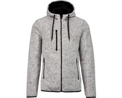 Herenvest met capuchon 'Proact' Light Grey Melange - L