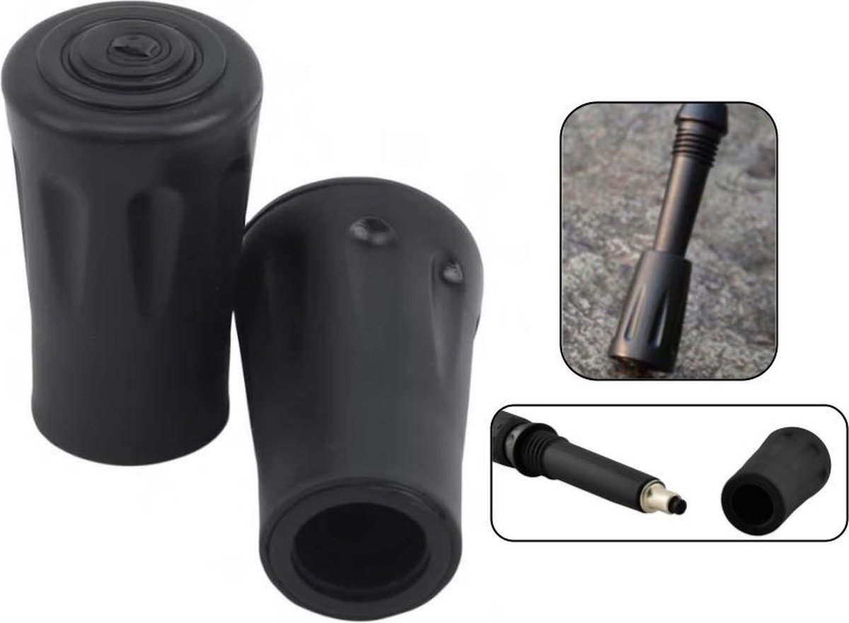 PD® - Wandelstok Reservedoppen Nordic Walking Stick 2 stuks - Nordic walking stokdop – Wandelstok dop – Eindstop – Nordic walking stokken doppen – Nordic walking pads - nordic walking asfaltdop - Nordic walking stokdop - Nordic walking doppen
