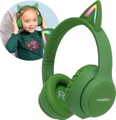 iMoshion Koptelefoon Kinderen Met Kattenoortjes Bluetooth - Kinder Koptelefoon / Hoofdtelefoon Draadloos Over Ear - Groen