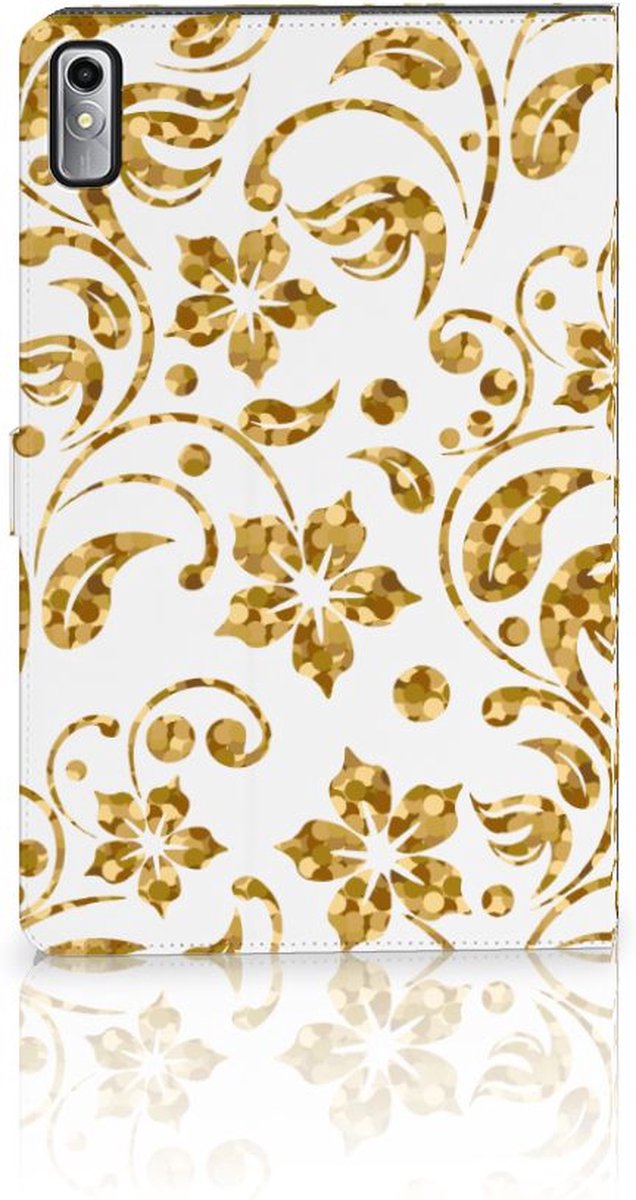 Lenovo Tab P11 Gen 2 Tablet Cover Gouden Bloemen