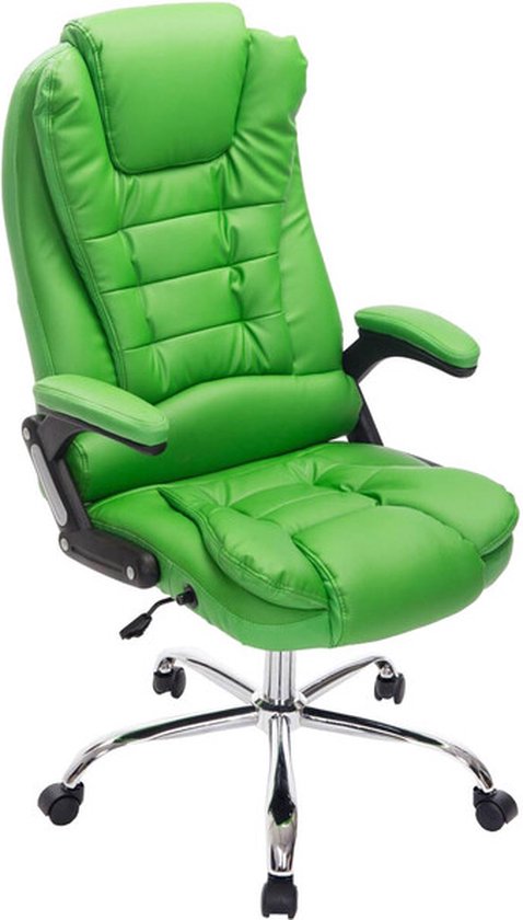 Chaise de bureau Clp Thor - Cuir artificiel - Vert