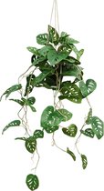 Monstera Monkey Bush Kunst Hangplant 95cm | Hangende Kunstplant | Kunstplant voor Binnen | Neppe Hangplant
