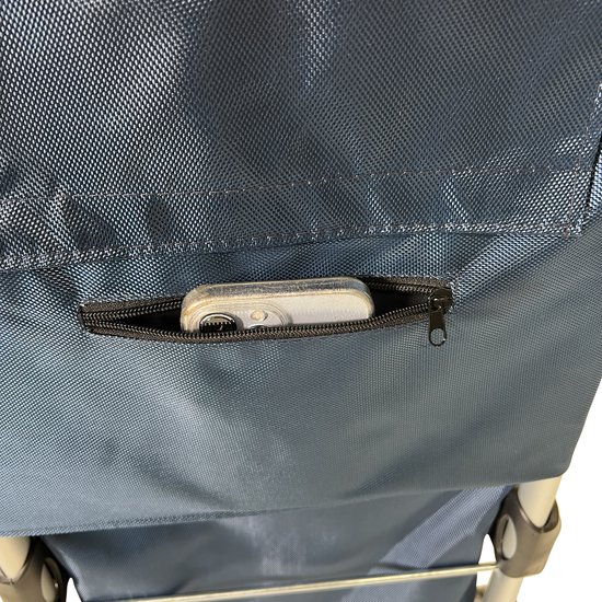 Boodschappentrolley Grote Wielen Lichtgewicht 67 liter - Blauw
