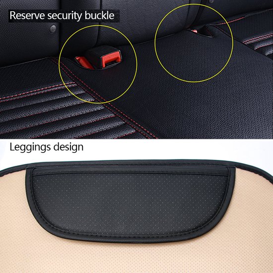 Autostoel Protectors Auto Stoelhoezen Volledige Set Lederen Auto Bekleding Plastic Auto Stoelhoezen Wegwerp Kralen Auto Seat Cover Black,One Size