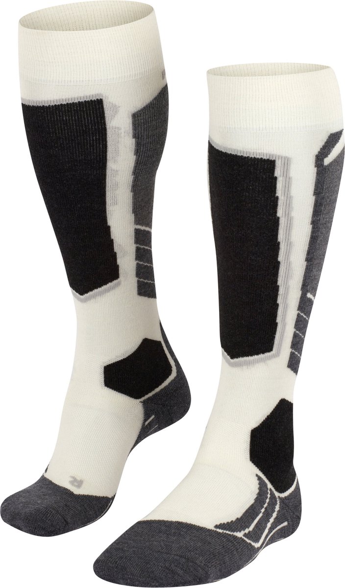 FALKE SK2 Wool warm dik wol functioneel materiaal skisokken dames Wit