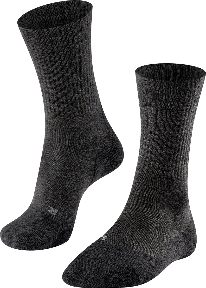 FALKE TK2 Wool anti-blaar dik wol functioneel materiaal wandelsokken dames Grijs