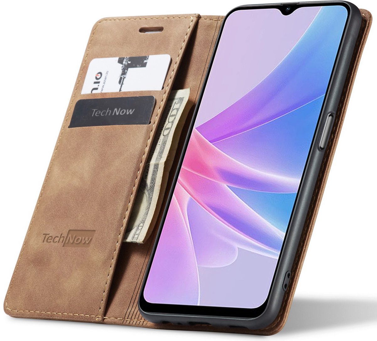 Hoesje geschikt voor Oppo A78 / A58 5G - Book Case Leer Slimline Bruin