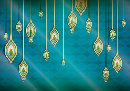 Turquoise Photomural, revêtement mural