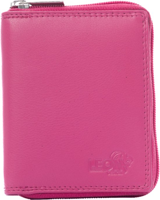 LeonDesign - 16-W8180-29 - femme - portefeuille - rose - cuir
