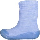 Playshoes soksloffen knitted lichtblauw