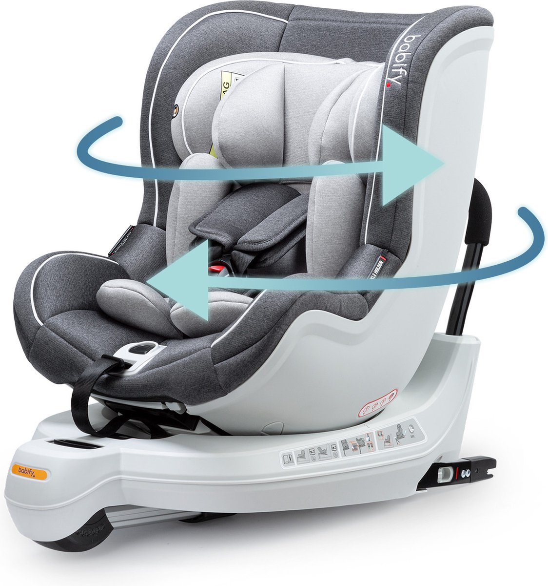 Swivel 360 Protect kinderautostoel autostoeltje kinderzitje | 0-4 jaar | ISOFIX bevestigingssysteem | hoofdsteun | 5-punts harnas | 360 ° draaibaar | gekeurd & toegelaten: UN ECE reg. R44/04 | regelbare hoek en hoogte
