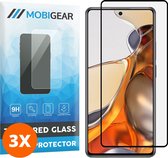 Mobigear - Screenprotector geschikt voor Xiaomi 11T Pro Glazen | Mobigear Premium Screenprotector - Case Friendly - Zwart (3-Pack)
