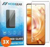 Mobigear Screenprotector geschikt voor Vivo X80 Pro Glazen | Mobigear Premium Screenprotector - Case Friendly - Zwart (3-Pack)