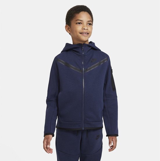 Nike Sportswear Tech Fleece Hoodie Kids Midnight Navy | bol.com