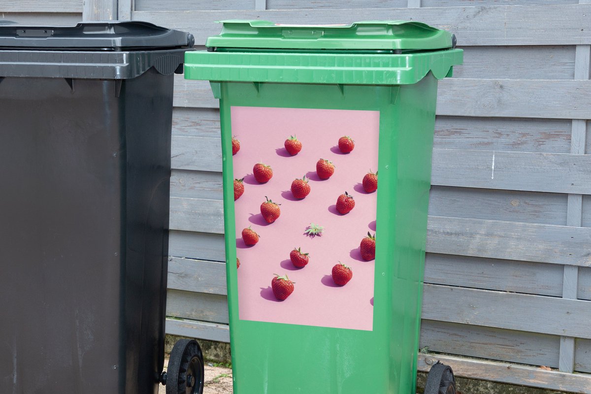 Container sticker Aardbei - Roze - Fruit - 40x60 cm - Kliko sticker ...