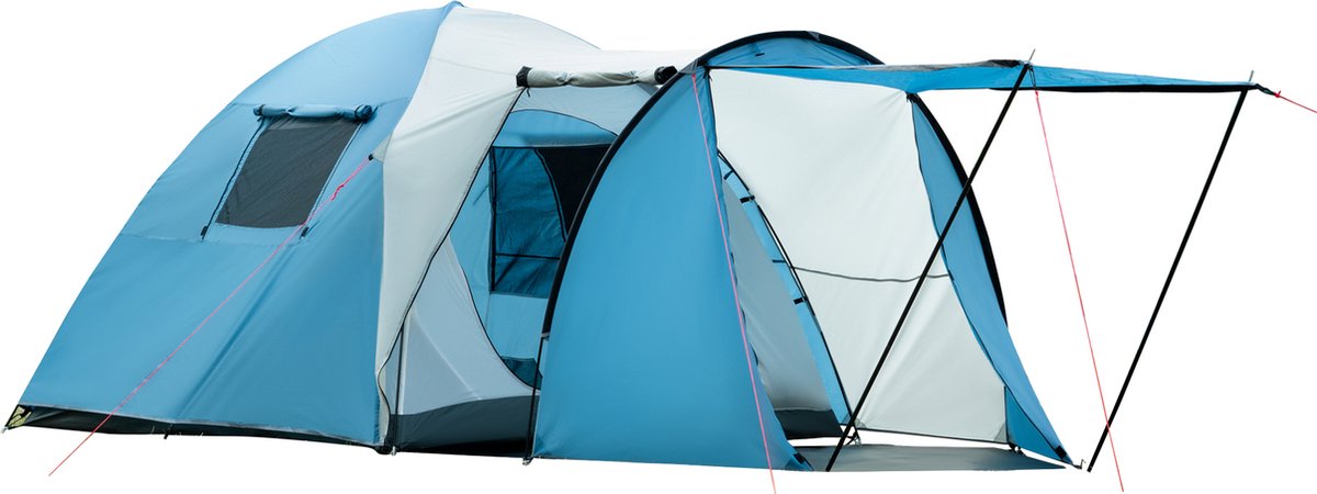 Outsunny Camping Zelt mit Erdspieße, Abspannseile und Tragetasche A20-305V00