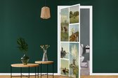 Deursticker Kunst - Collage - Nederland - 90x205 cm - Deurposter