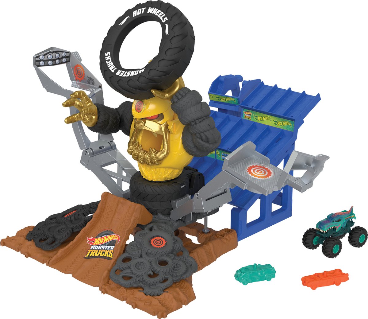 Hot Wheels - Monstertrucks Arenabeukers Mega-Wrex tegen Crushzilla Bazengevecht - Speelset