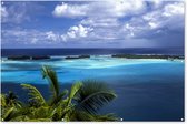 Muurdecoratie Eilanden bij Bora Bora - 180x120 cm - Tuinposter - Tuindoek - Buitenposter