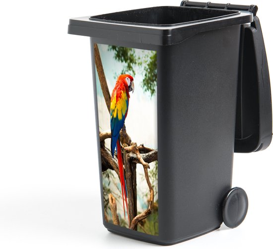 Autocollant pour contenant Perroquet - Vogel - Arc-en-ciel - Tropical - 44x98 cm - Autocollant Kliko