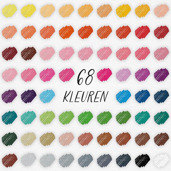 Craft Sensations Professionele Kleurpotloden Koffer 68-Delig - Kleurpotloden Voor Volwassenen - Hoogwaardige Pigmenten - Stijlvolle Opbergkoffer - Fijne Punt - Zachte Textuur - Perfecte Kleurafgifte - Cadeau Voor Tekenliefhebbers
