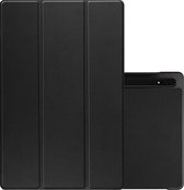 Hoesje Geschikt voor Samsung Galaxy Tab S9 Ultra Hoesje Case Hard Cover Hoes Book Case Met Uitsparing Geschikt voor S Pen - Zwart