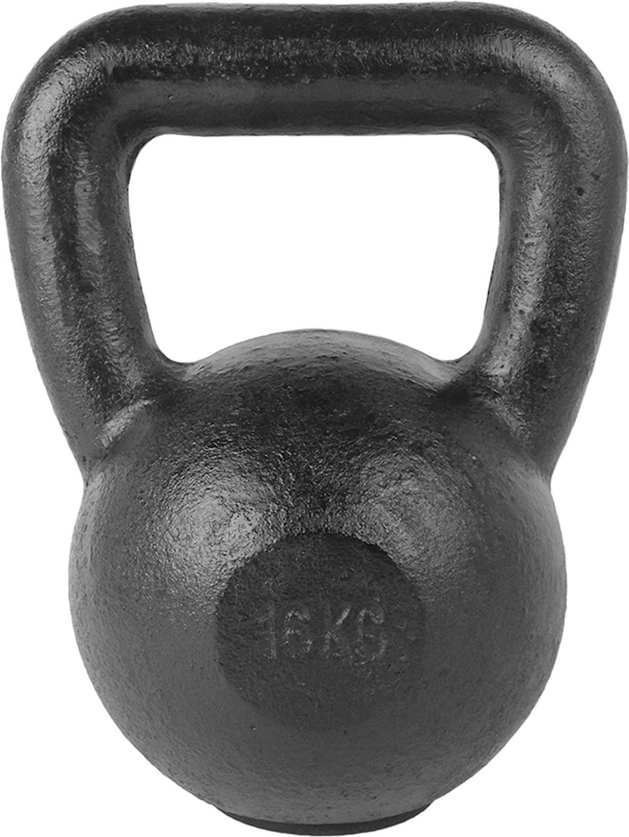 Tunturi Kettlebell - 16 kg - Zwart - incl. gratis fitness app