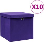 vidaXL-Opbergboxen-met-deksel-10-st-28x28x28-cm-paars