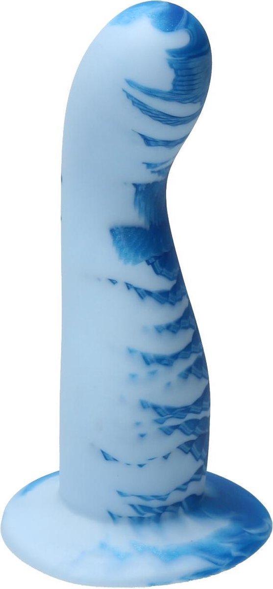 Goedkoopste Ylva & Dite - Leda - Siliconen G-spot / Prostaat dildo - Made in Holland - Pastel Blauw / Helder Blauw Metallic
