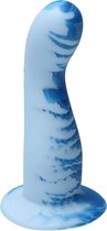 Ylva & Dite - Leda - Siliconen G-spot / Prostaat dildo - Made in Holland - Pastel Blauw / Helder Blauw Metallic