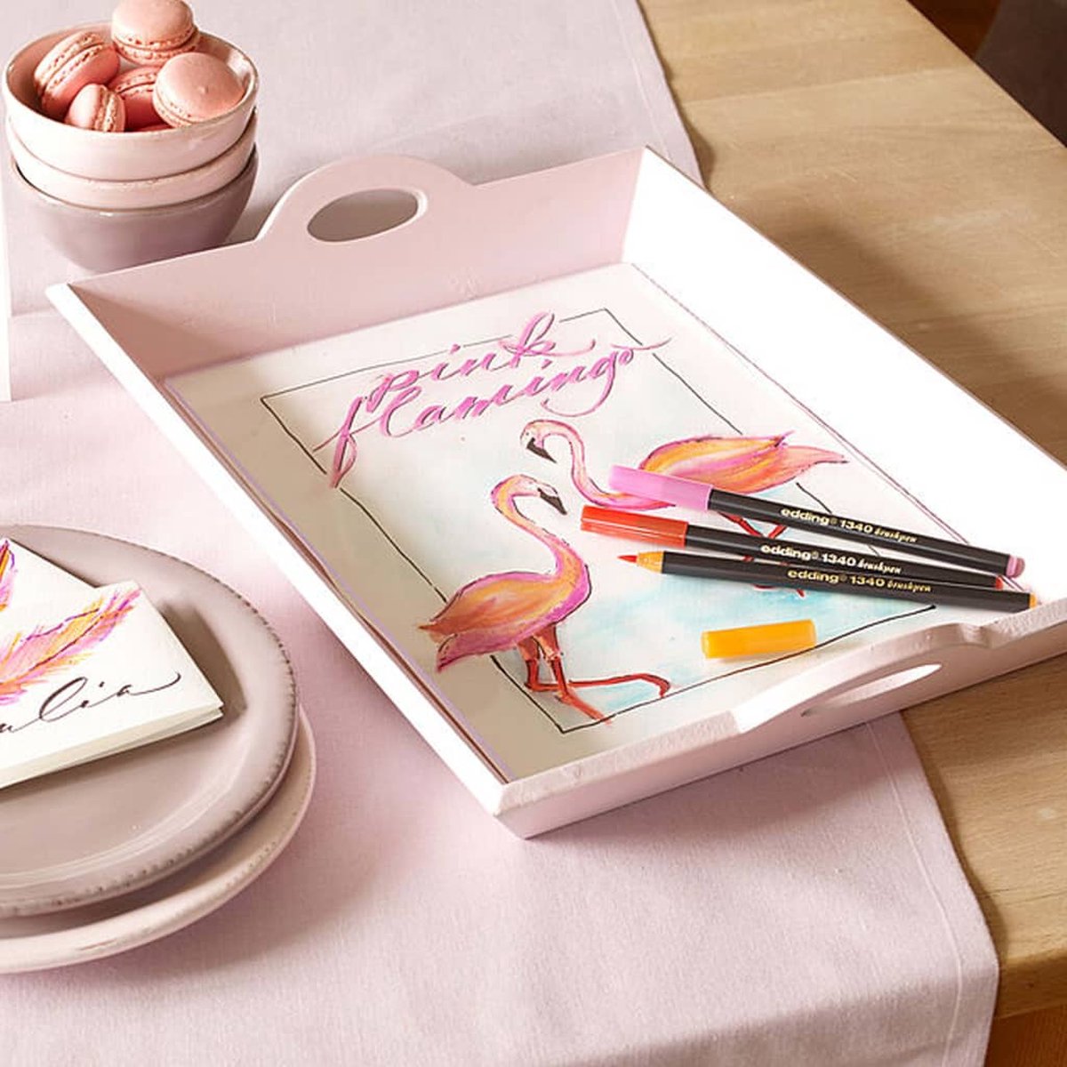 edding 1340 brushpennen set - 10 verschillende kleuren - penceelachtige punt - geschikt voor o.a. handlettering en zendoodle — afbeelding 4