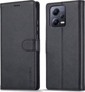 LC.IMEEKE Luxe Book Case - Geschikt voor Xiaomi Redmi Note 12 Pro 5G / Poco X5 Pro Hoesje - Zwart