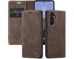 CaseMe Hoesje - Geschikt voor Samsung Galaxy A54 Hoesje - CaseMe 013 Book Case - Donkerbruin
