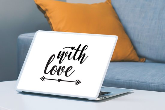 Sticker ordinateur portable - 15,6 pouces - Proverbes - Citations - Avec amour