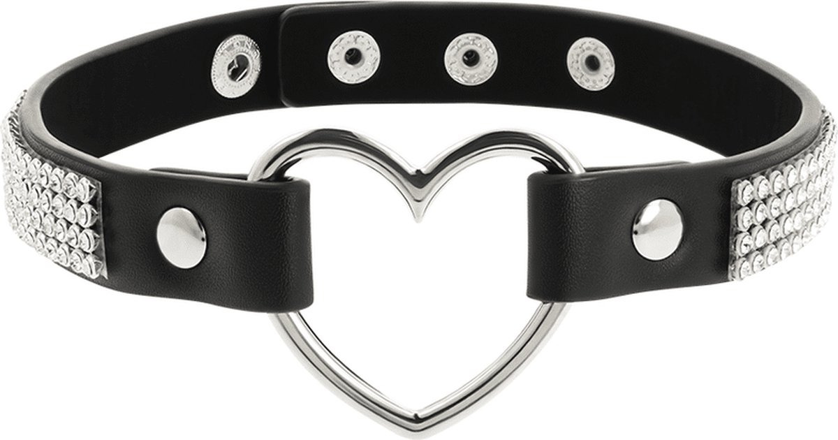Goedkoopste COQUETTE ACCESSORIES | Coquette Hand Crafted Choker Vegan Leather - Heart