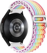 Mobigear Nylon Watch bandje geschikt voor Smartwatch Bandje Gespsluiting | Mobigear Alpine - 20 mm - Rainbow