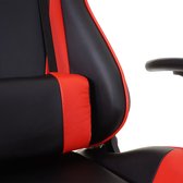 Relax bureaustoel MCW-D25 XXL, bureaustoel gamestoel, 150kg belastbaar voetensteun ~ zwart/rood