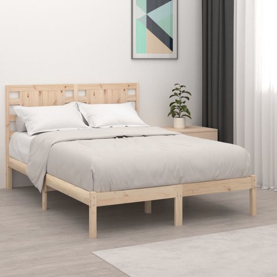 vidaXL - Bedframe - zonder - matras - massief - grenenhout - 120x200 - cm